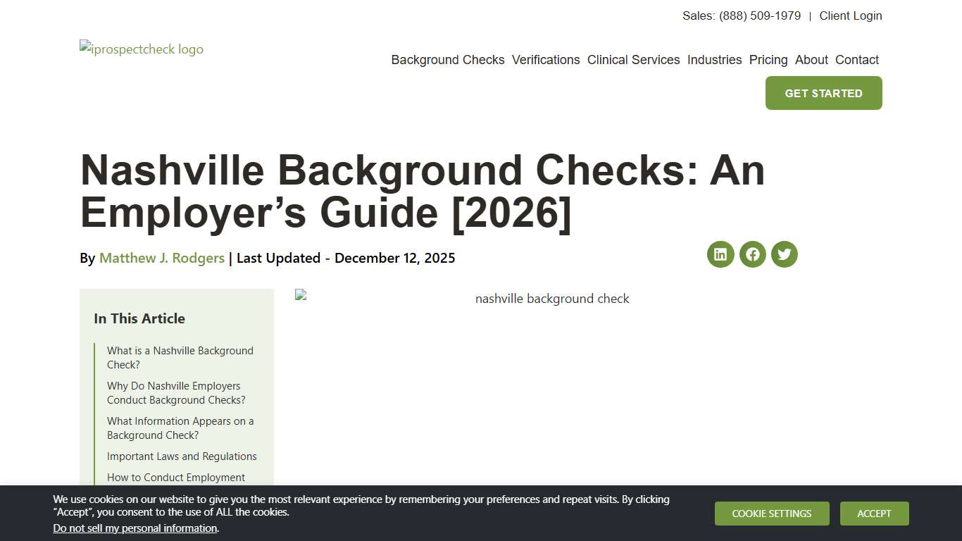 Nashville Background Checks: An Employer’s Guide [2026] - iprospectcheck